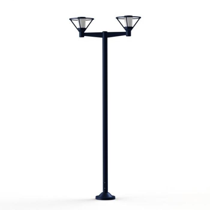 2-flammig stahlblau